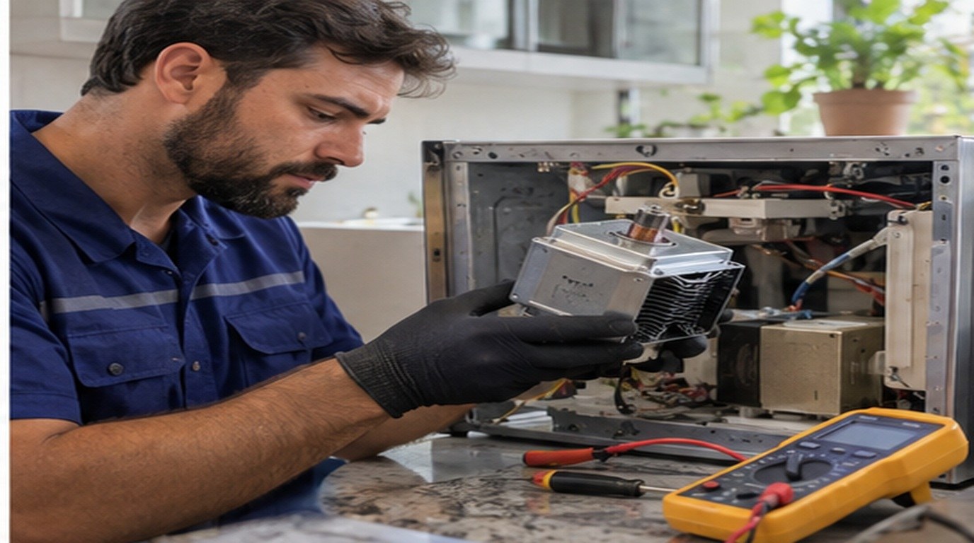Conserto de micro-ondas em Guarulhos‑SP: troca do magnetron